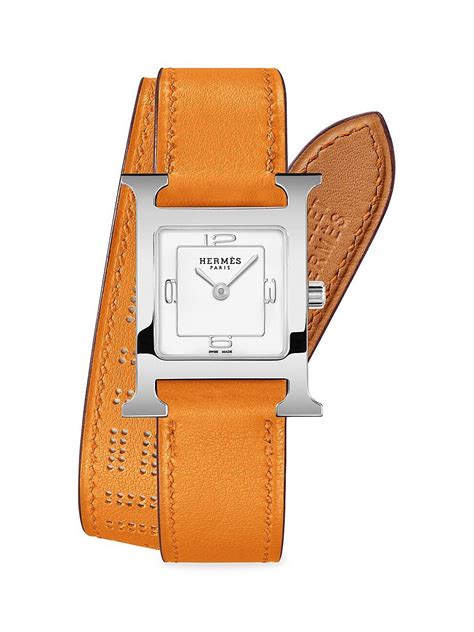 hermes double wrap watch band|Hermes watch strap price.